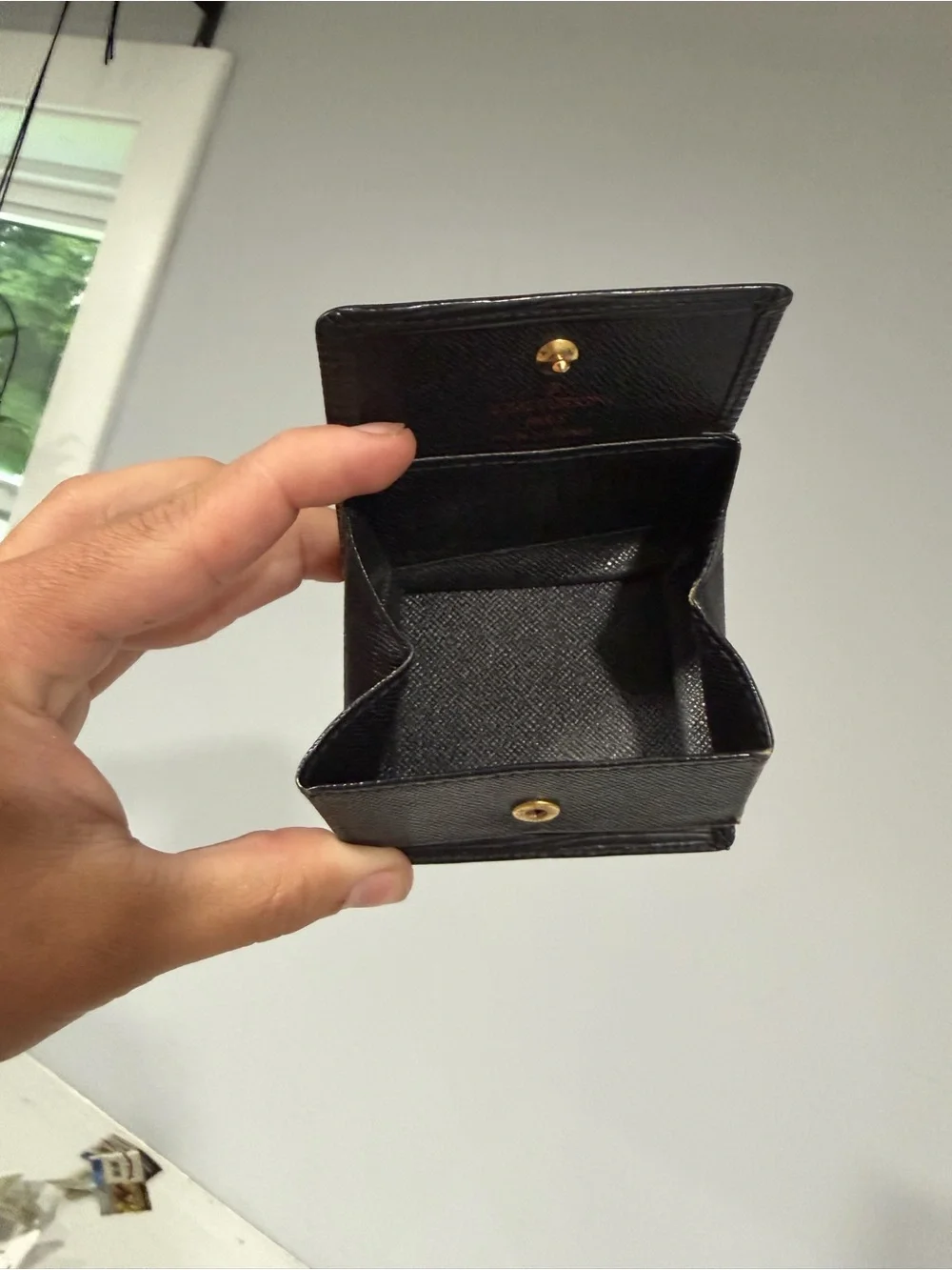 Louis Vuitton Black Epi Leather Bi-Fold Card Holder